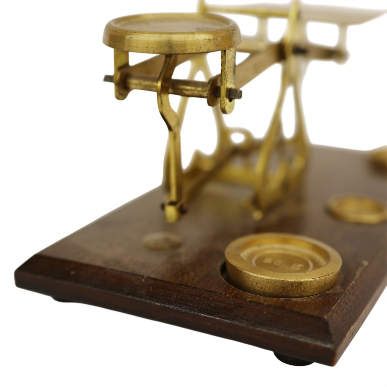 Victorian English Brass Postal Letter Scale