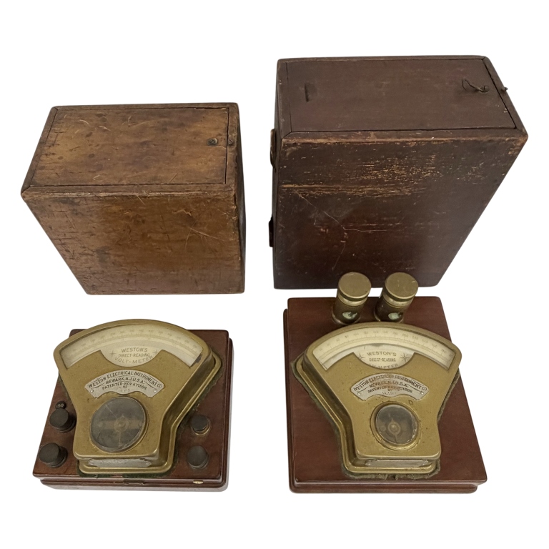 1888 Pair of Weston Model 1 Portable DC Voltmeters