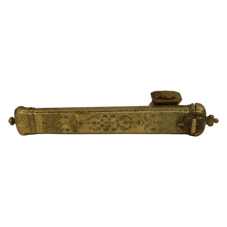 Islamic Ottoman Brass Divit - Scribe's Travel Set