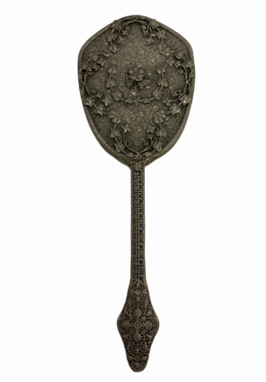 Art Nouveau Botanical Filigree Vanity Hand Mirror