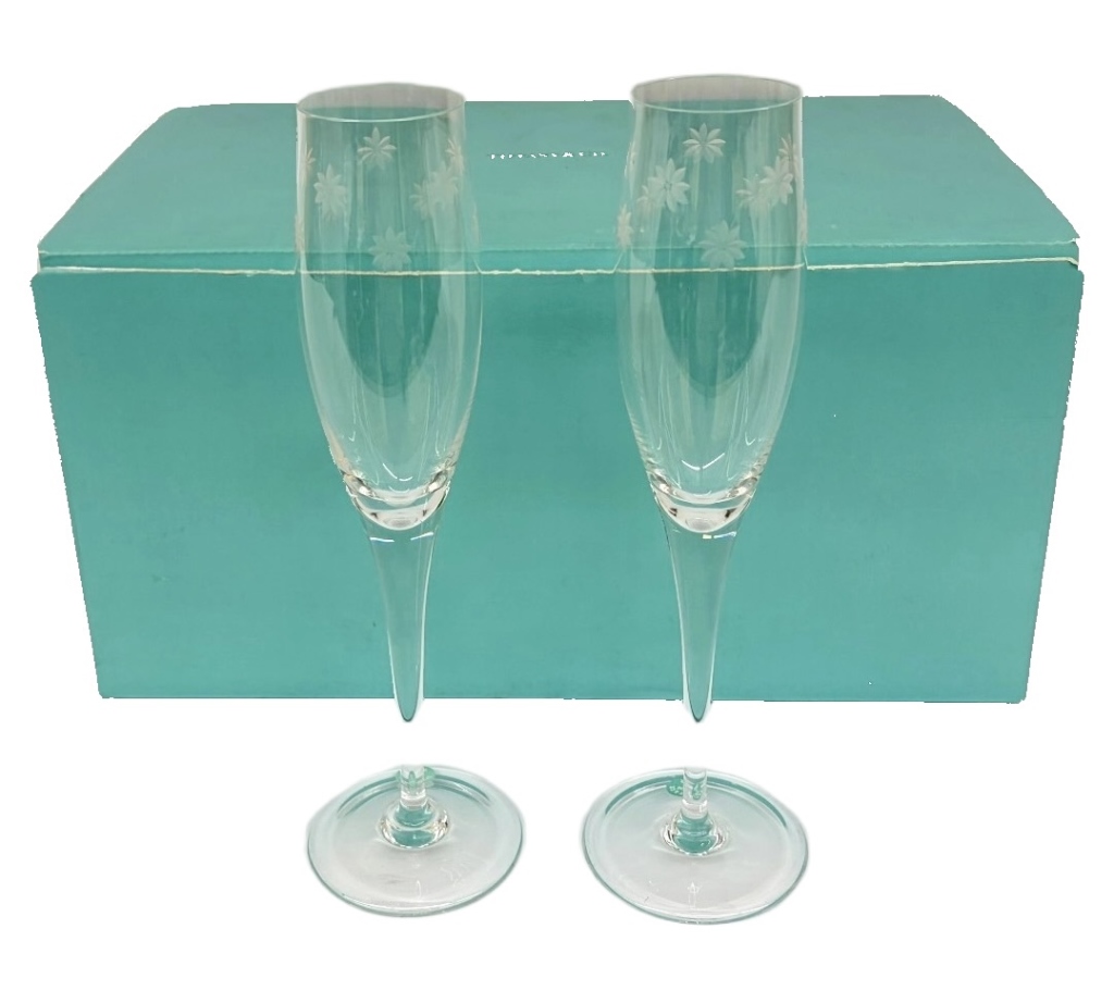 Tiffany & Co. "Magic" Crystal Champagne Flutes