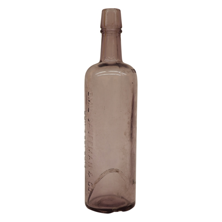 Kaufmann Sun-Purple Amethyst Glass Soda Bottle