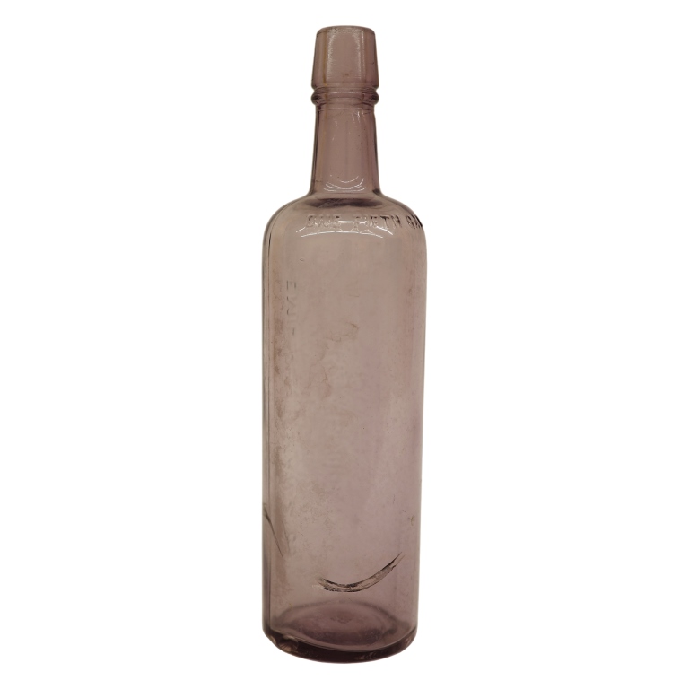 Kaufmann Sun-Purple Amethyst Glass Soda Bottle