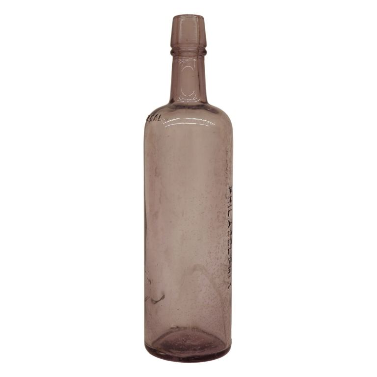 Kaufmann Sun-Purple Amethyst Glass Soda Bottle