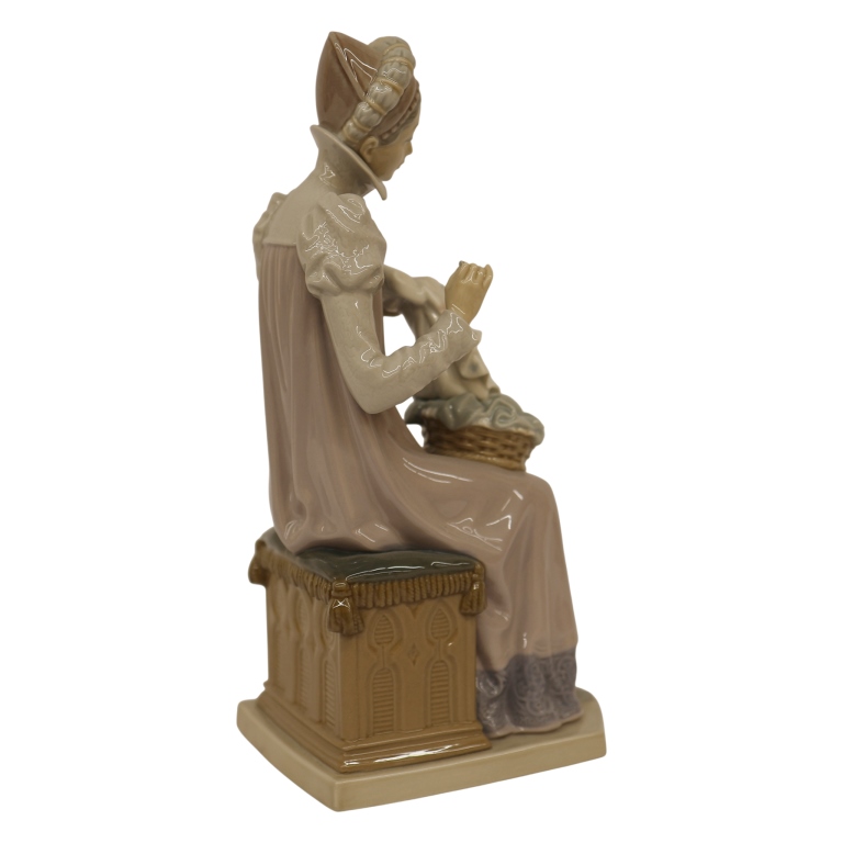Lladro "Sewing a Trousseau" Porcelain Figurine