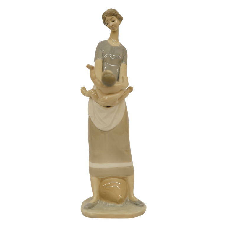 Lladro "Mother and Child" Porcelain Figurine
