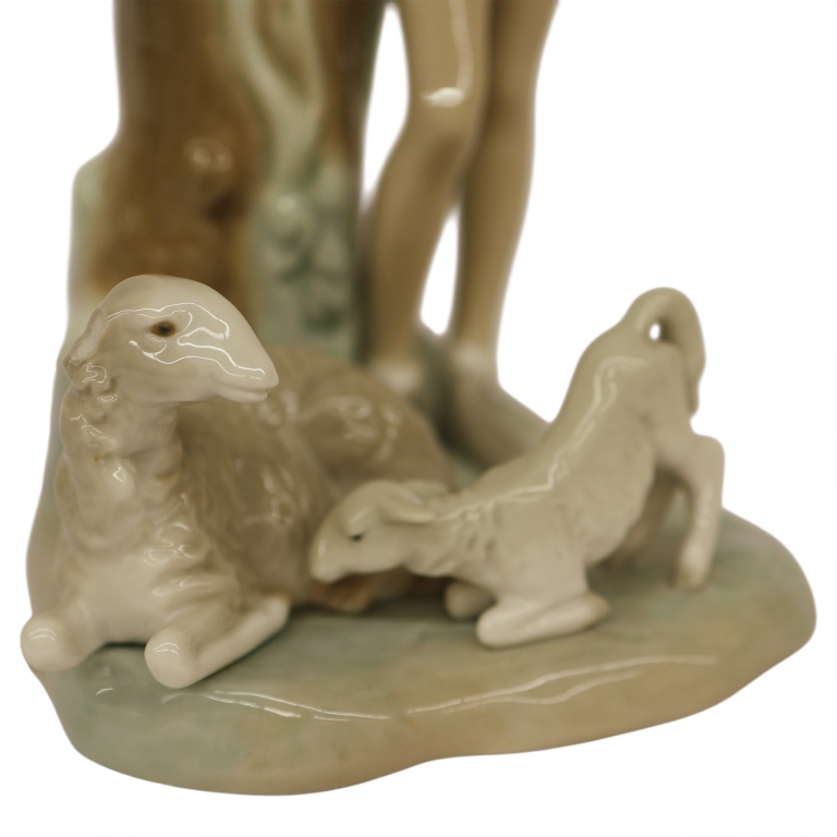 Lladro "Boy with Lambs" Porcelain Figurine