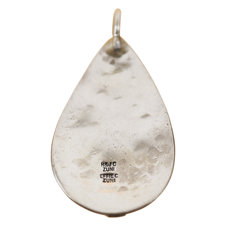 Effie C. R & JC Zuni Sterling Turquoise Pendants