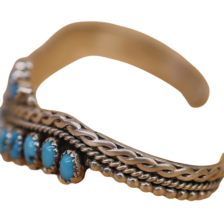 Nancy Haloo Zuni Sterling Turquoise Cuff