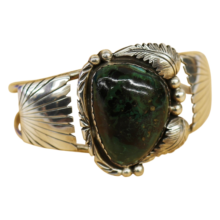 Benson Ration Navajo Sterling Turquoise Cuff