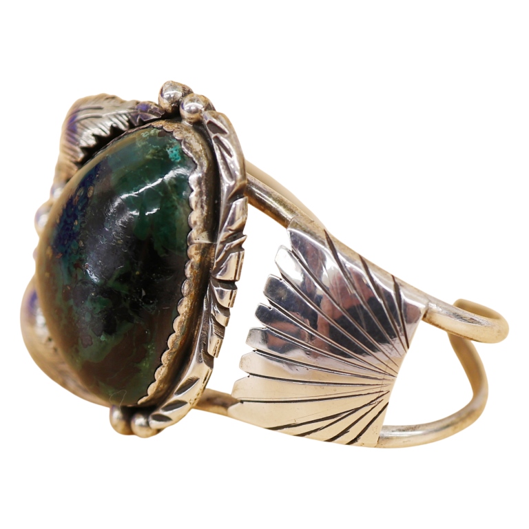 Benson Ration Navajo Sterling Turquoise Cuff