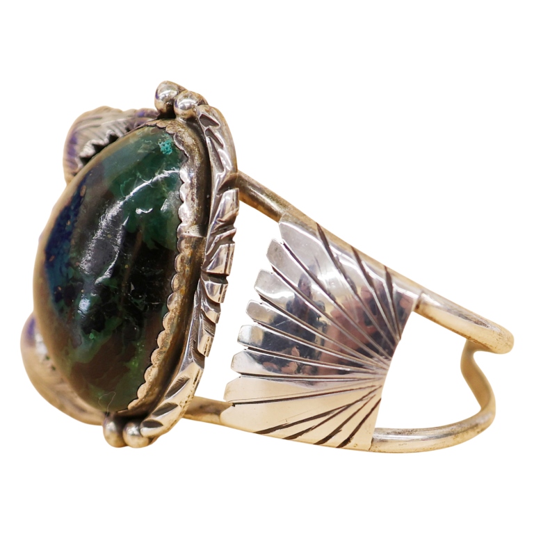 Benson Ration Navajo Sterling Turquoise Cuff