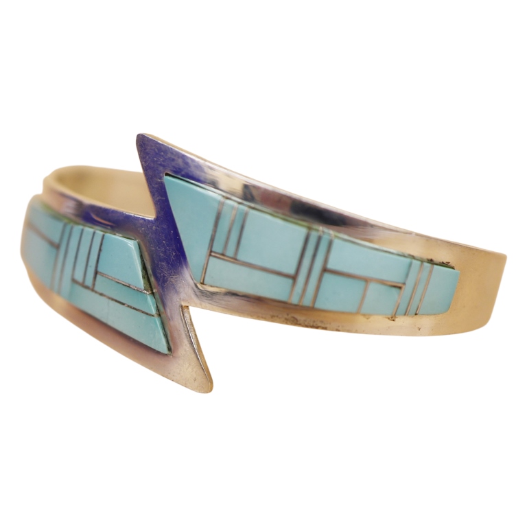 Irvin Kee Navajo Sterling Turquoise Cuff