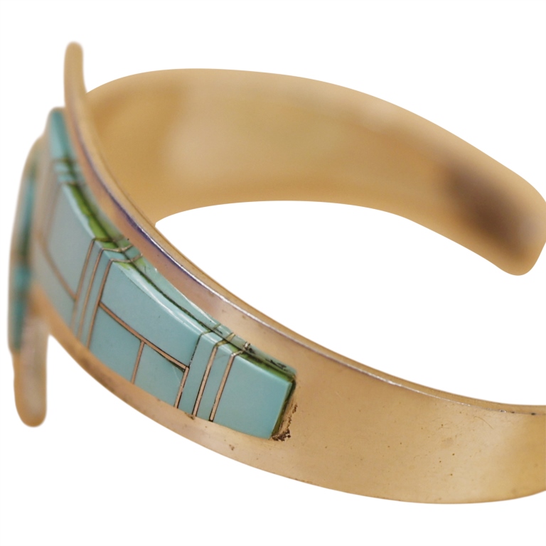 Irvin Kee Navajo Sterling Turquoise Cuff