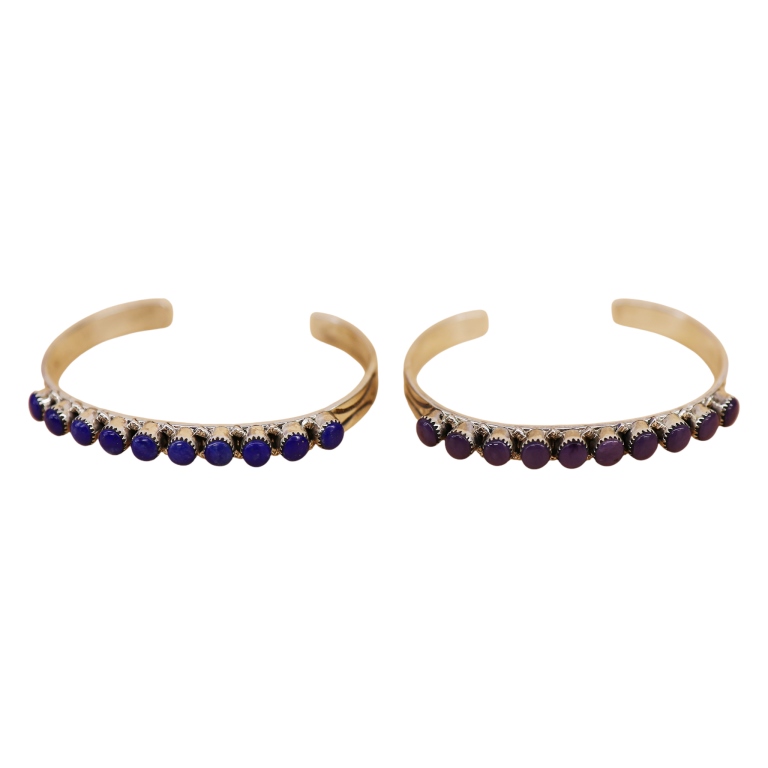 P.D. Coonsis Zuni Stacking Sterling Stone Cuffs