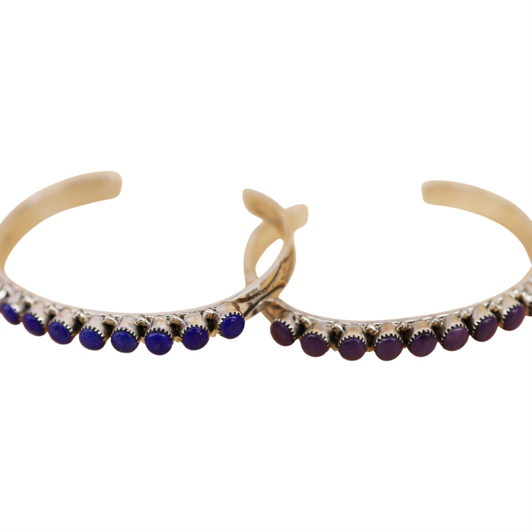P.D. Coonsis Zuni Stacking Sterling Stone Cuffs