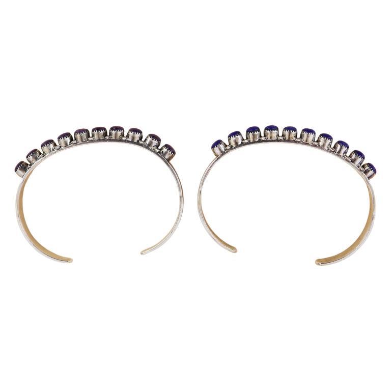 P.D. Coonsis Zuni Stacking Sterling Stone Cuffs