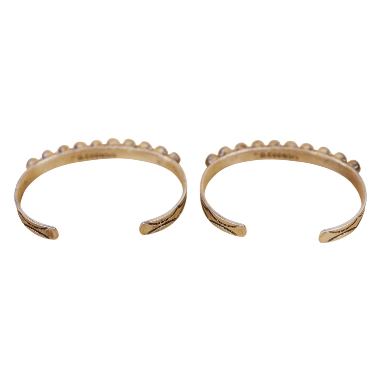 P.D. Coonsis Zuni Stacking Sterling Stone Cuffs