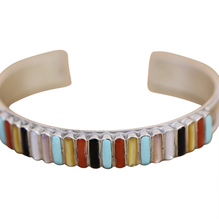 Linda Shelandewa Zuni Multi Stone Inlay Jewelry