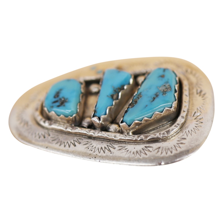 Effie Calavaza Zuni Sterling Turquoise Snake Bolo