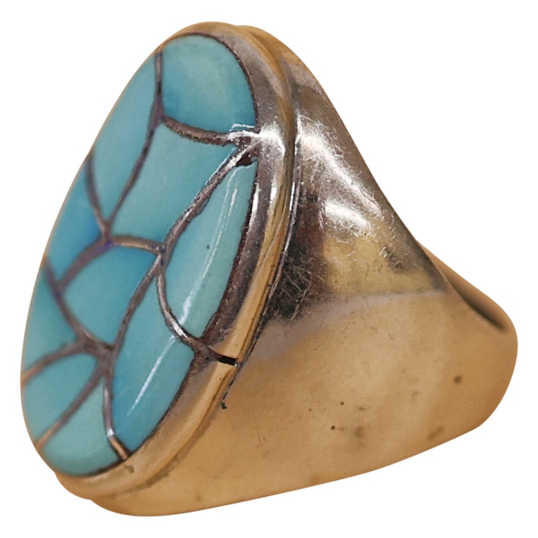 Emma Lincoln Bonney Sterling Turquoise Inlay Ring