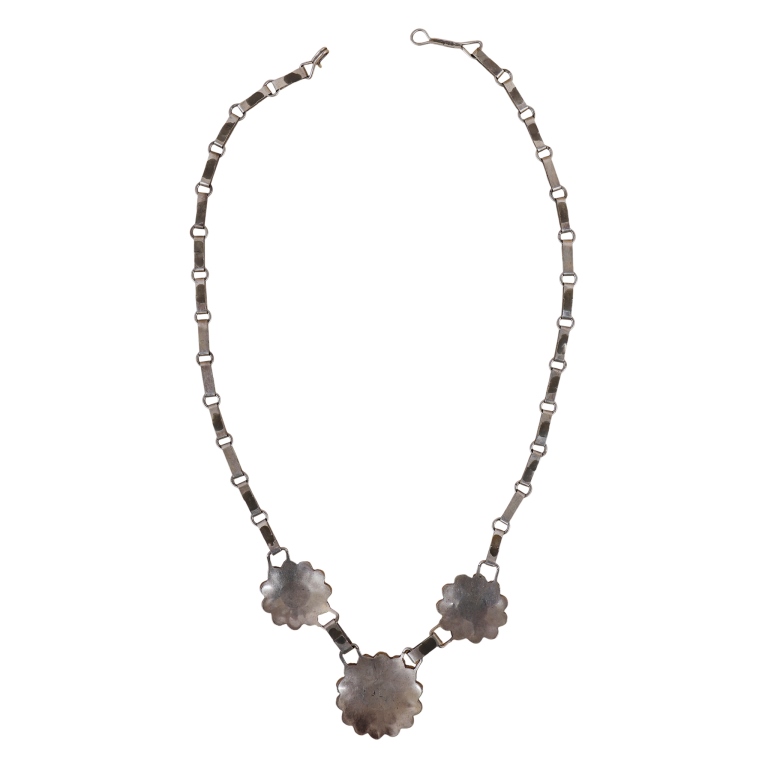 Signed JL Zuni Sunface Inlaid Sterling