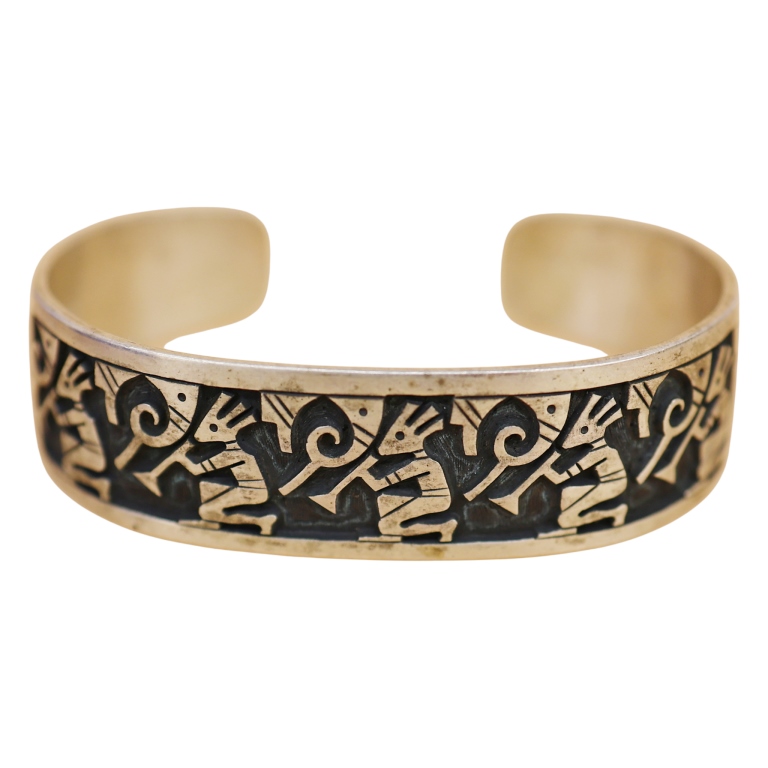 Vern Mansfield Hopi Sterling Kokopelli Cuff