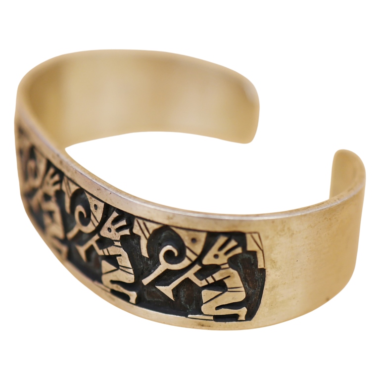 Vern Mansfield Hopi Sterling Kokopelli Cuff