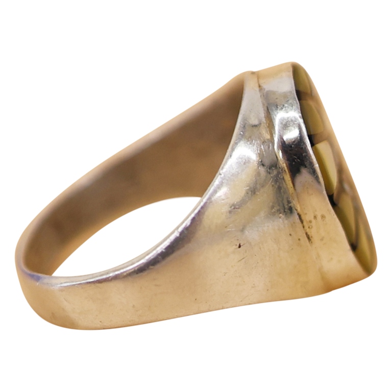Angelena Laahtty Zuni Sterling Multi Inlay Ring 12