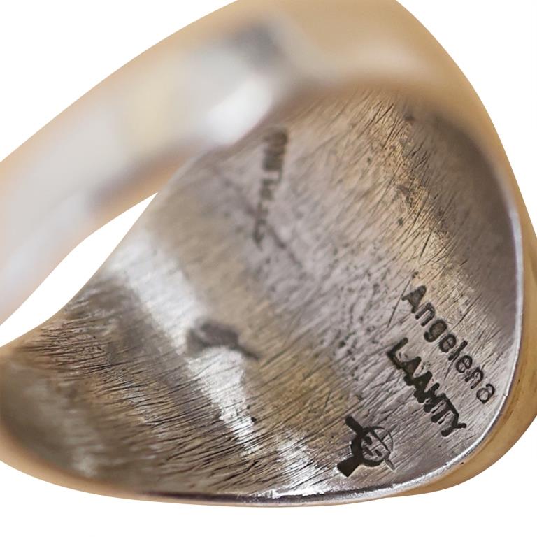 Angelena Laahtty Zuni Sterling Multi Inlay Ring 12