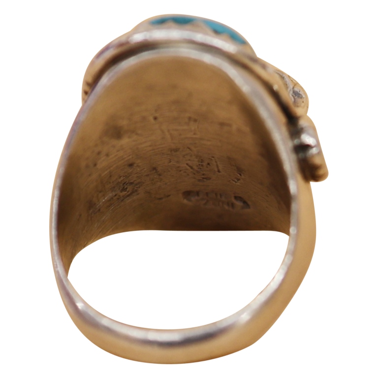 Signed Effie C. Sterling Turquoise Snake Ring