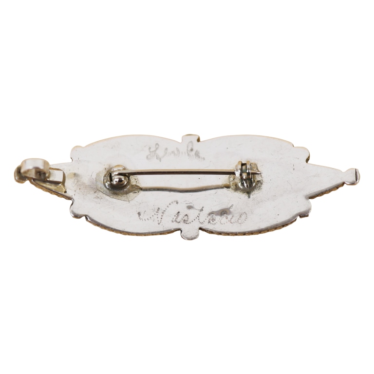 Leola Nastacio Zuni Sterling Turquoise Pin Pendant