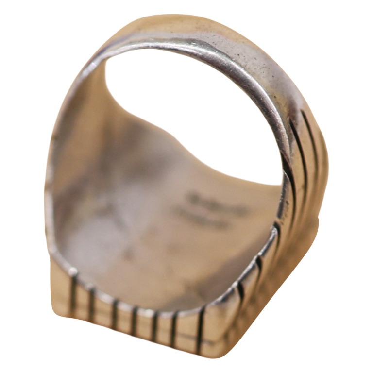 Veronica Benally Navajo Sterling Inlaid Ring - 9