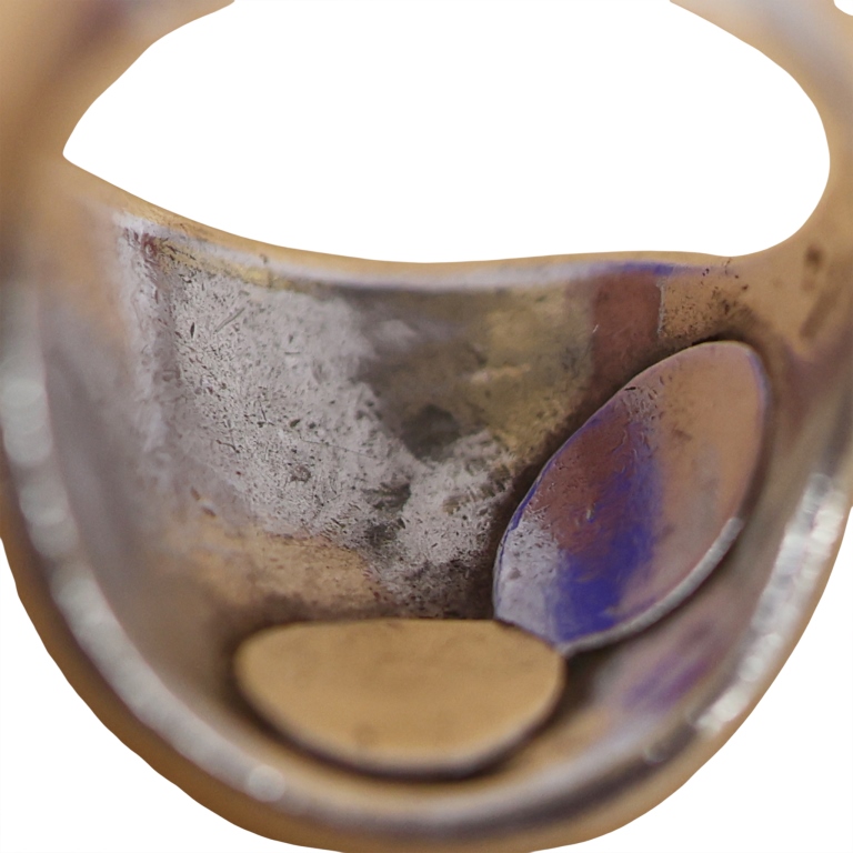 After Roie Jaque Navajo Sterling Inlay Ring 12 1/4