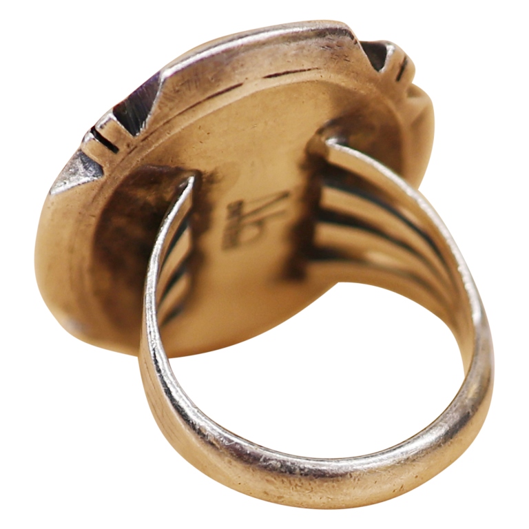 Norbert Becenti Navajo Sterling Abalone Ring 7 1/4