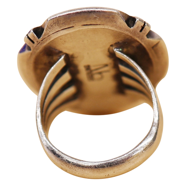 Norbert Becenti Navajo Sterling Abalone Ring 7 1/4
