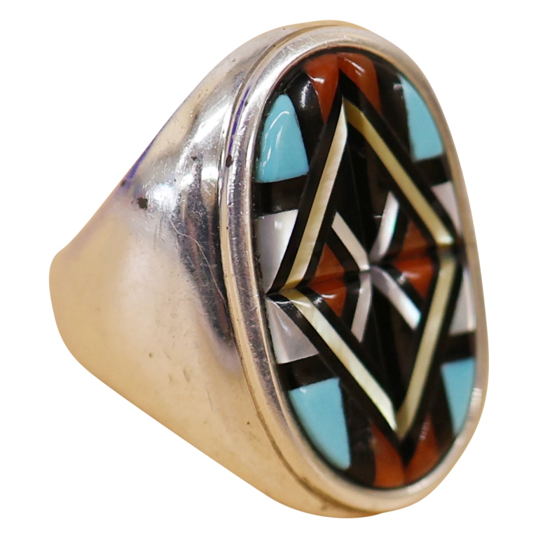 Yelmo Natachu Zuni Sterling Multistone Inlay Ring