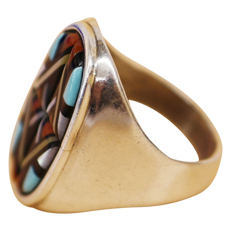 Yelmo Natachu Zuni Sterling Multistone Inlay Ring