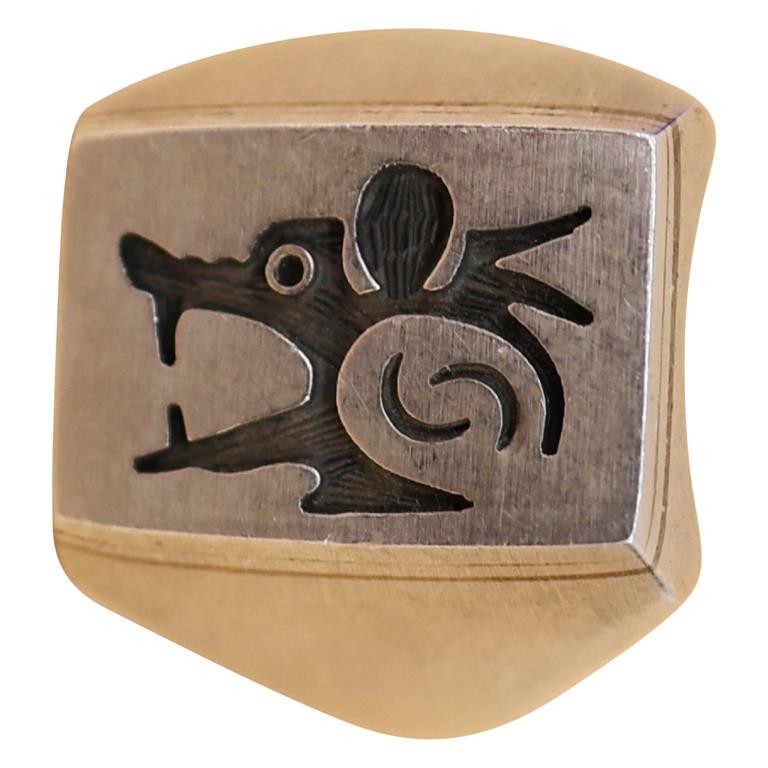 Alvin Taylor Sterling Hopi Palolokong Ring 13 1/4