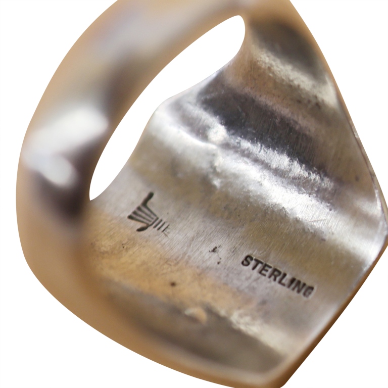 Alvin Taylor Sterling Hopi Palolokong Ring 13 1/4