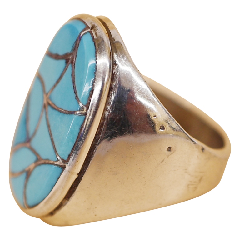 Navajo Emma Lincoln Bonney Sterling Turquoise Ring