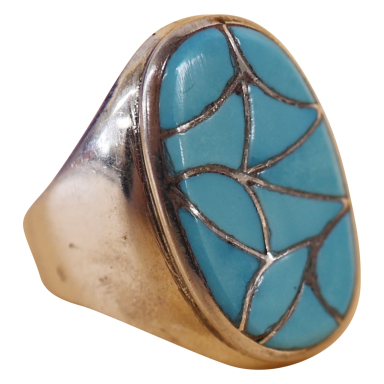 Navajo Emma Lincoln Bonney Sterling Turquoise Ring