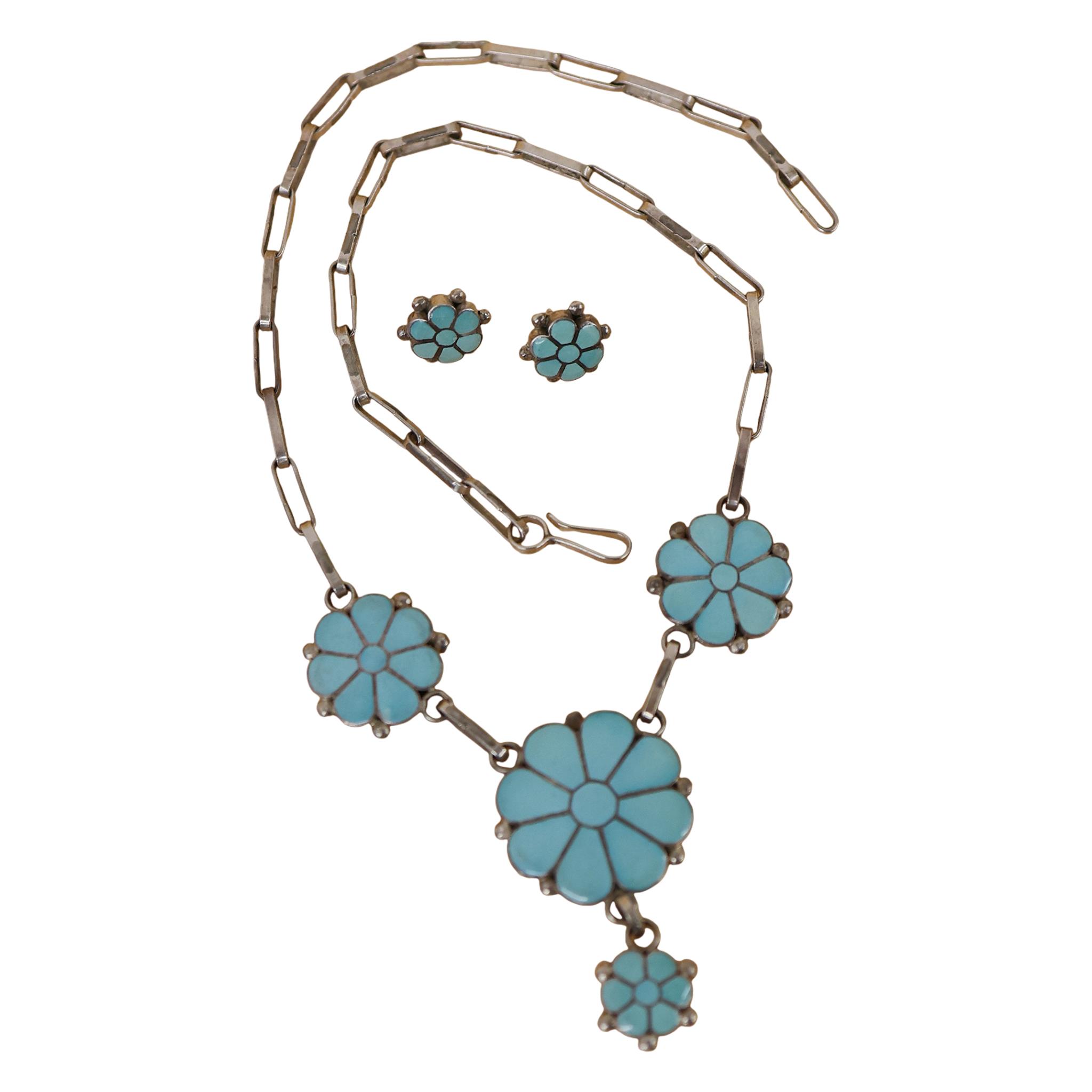 Veranda & Ben Kallestewa Sterling Turquoise Set