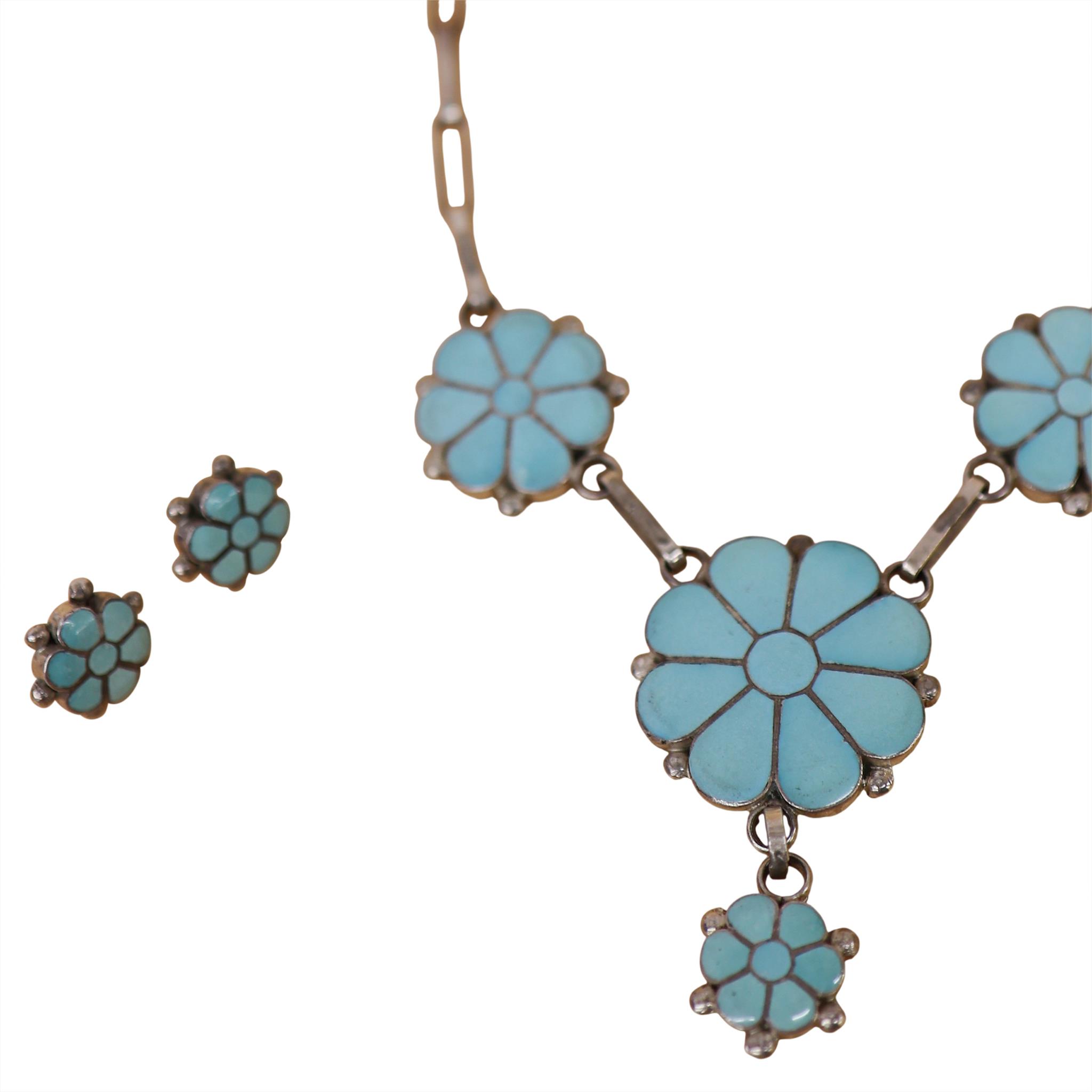 Veranda & Ben Kallestewa Sterling Turquoise Set