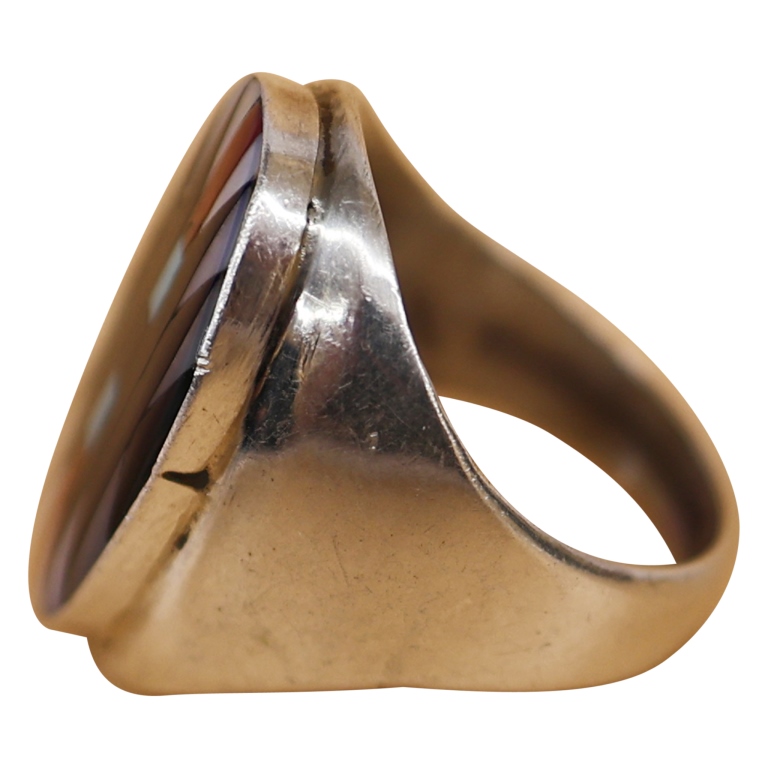 Charlotte Dishta Zuni Inlaid Stone Sterling Ring