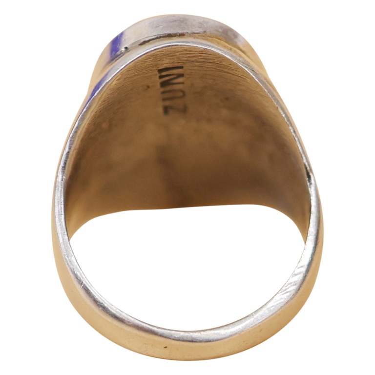 Charlotte Dishta Zuni Inlaid Stone Sterling Ring