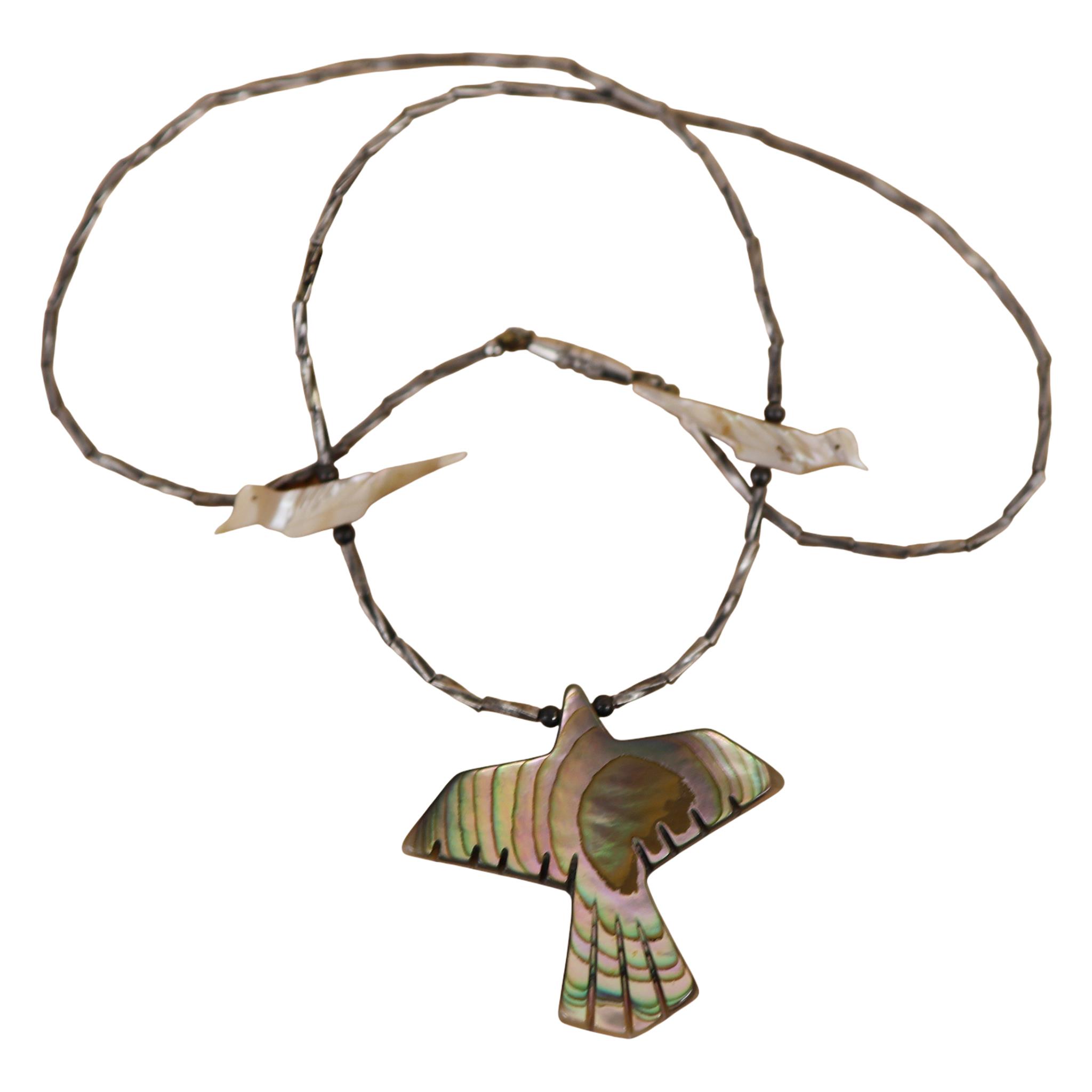 Native American Fetish, Coral, MOP Necklace Lot