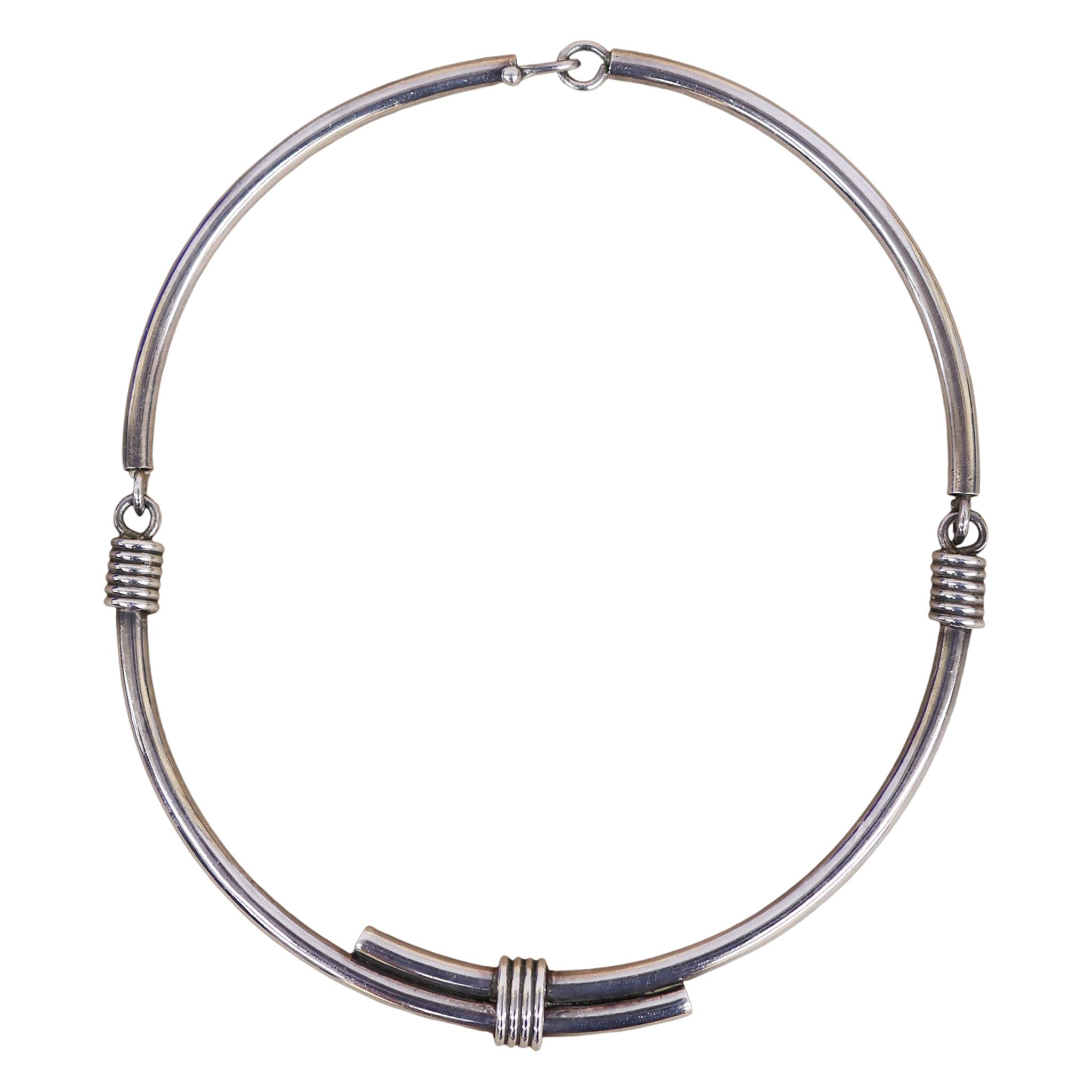 MCM Taxco Mexico Sterling Brutalist Choker Collar