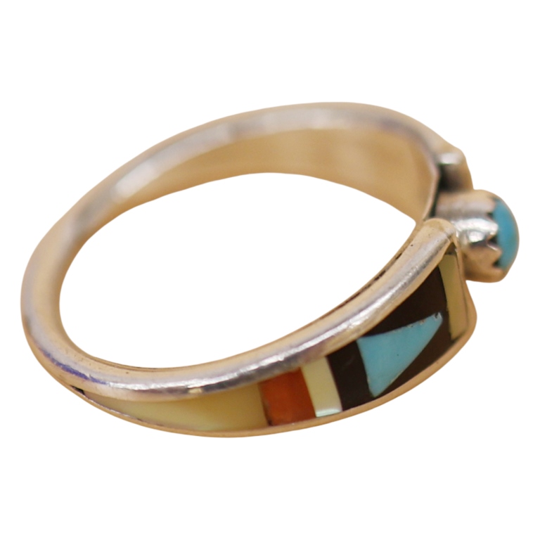 Zuni Sterling Multi-stone Inlay Jewelry Lot