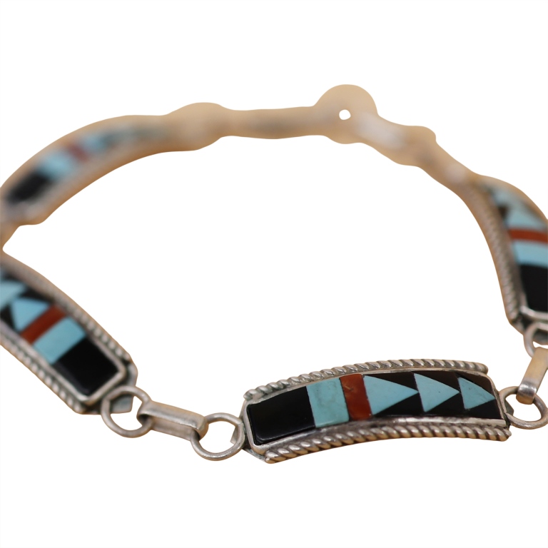 Zuni Sterling Multi-stone Inlay Jewelry Lot